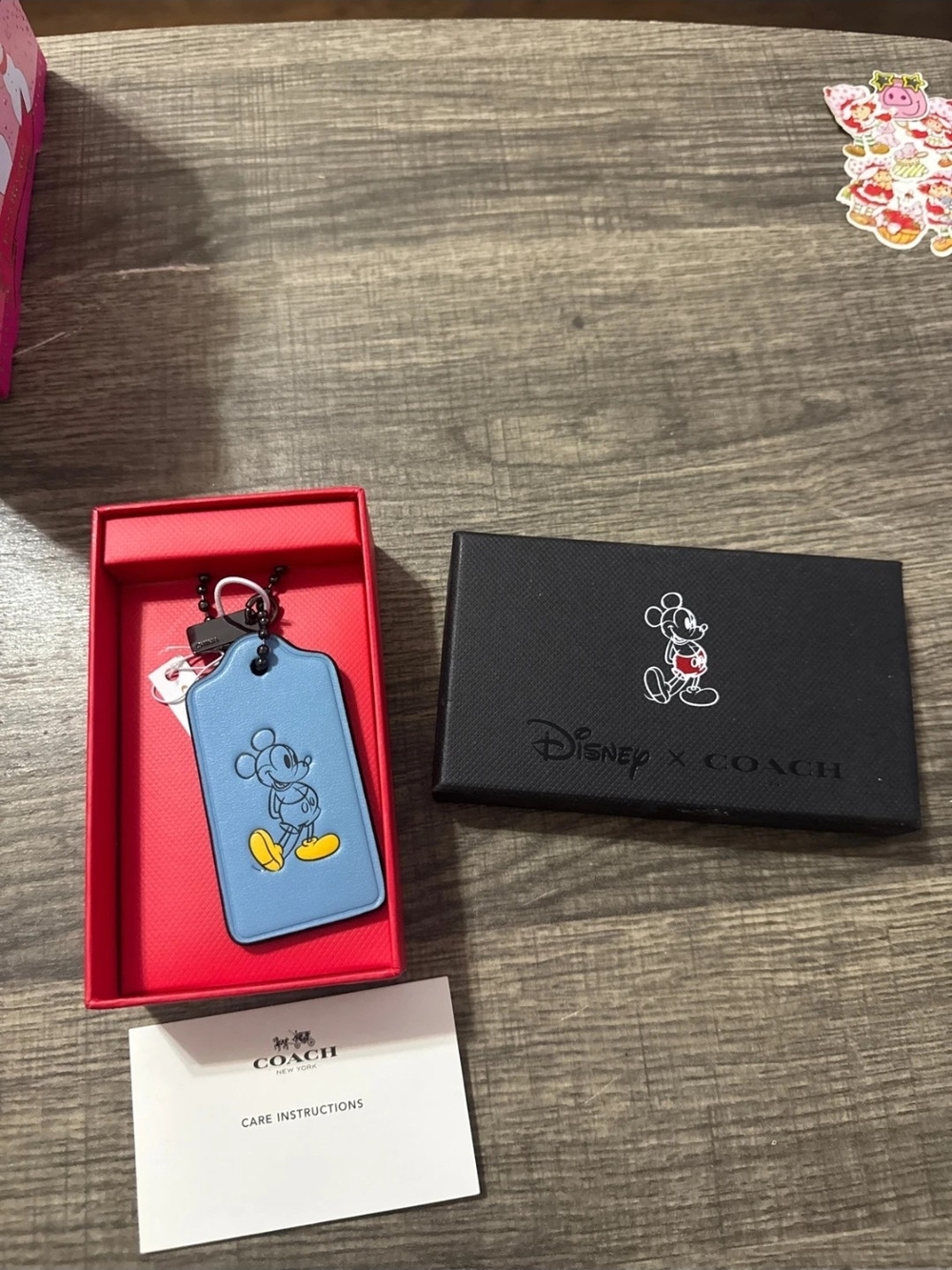 Coach x Disney Blue Mickey Mouse Leather Bag Tag